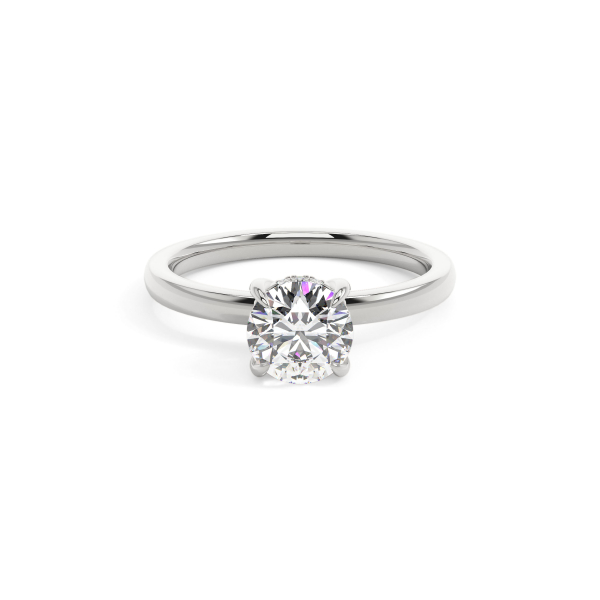 Round Classic Hidden Halo Engagement Ring