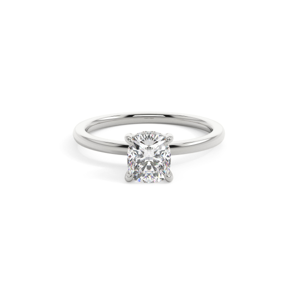Cushion Gallery Hidden Halo Engagement Ring