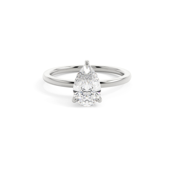 Pear Gallery Hidden Halo Engagement Ring