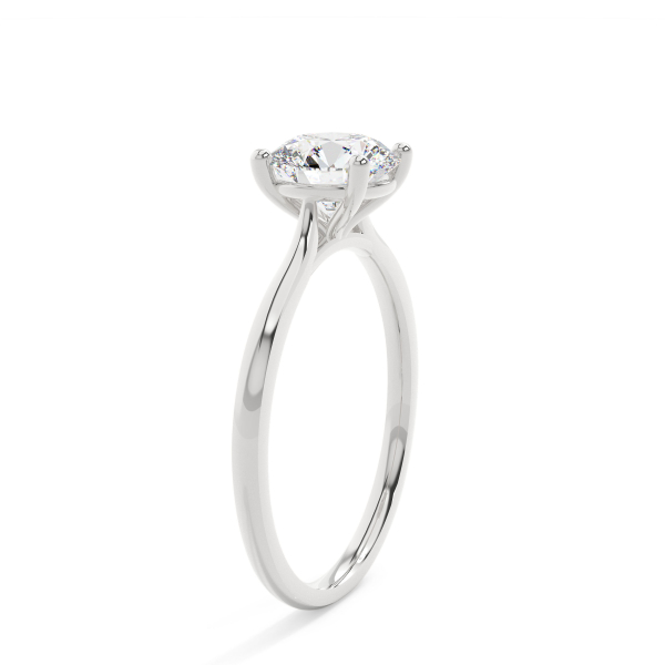 Round Delicate Solitaire Engagement Ring