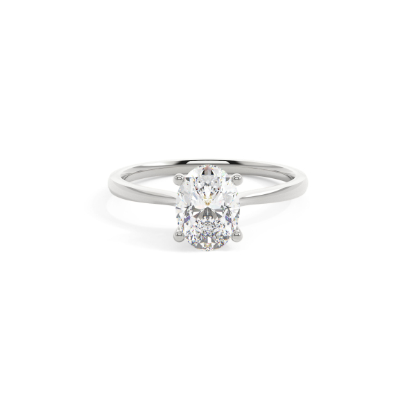 Oval Delicate Solitaire Engagement Ring