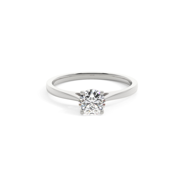 18k White Gold Round Classic Solitaire Engagement Ring