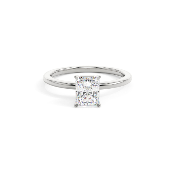 Radiant 4 Prong Solitaire Engagement Ring