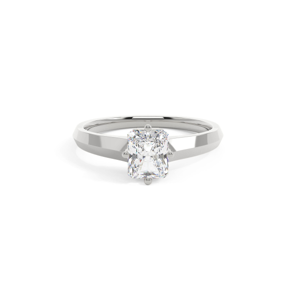 Radiant Bold Solitaire Engagement Ring
