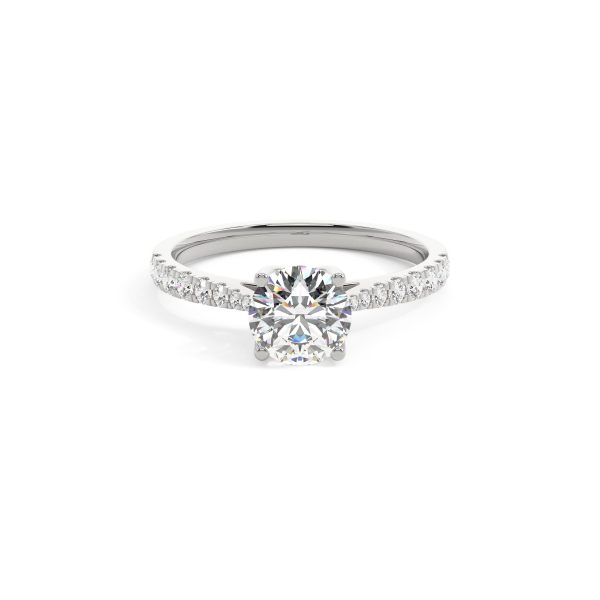 Round Grand solitaire Engagement Ring