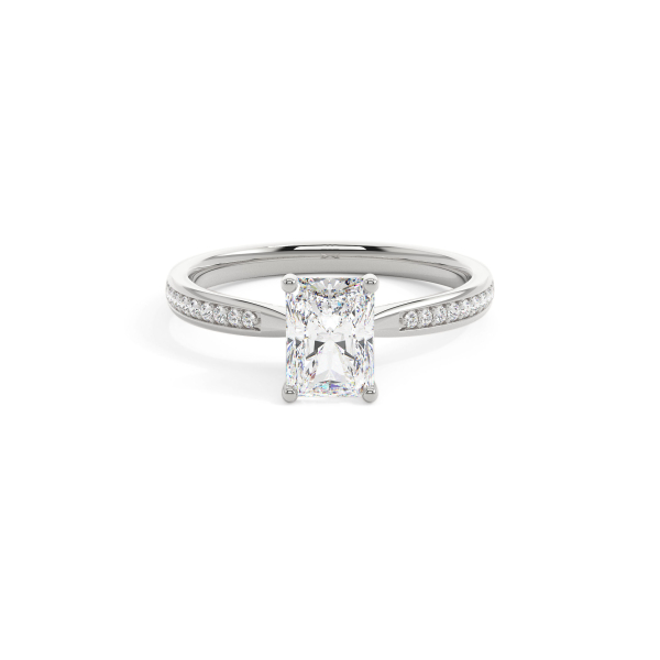 Radiant Solitaire & Channel Setting Engagement Ring