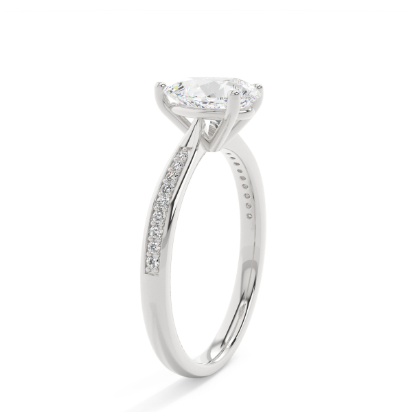 Pear Solitaire & Channel Setting Engagement Ring