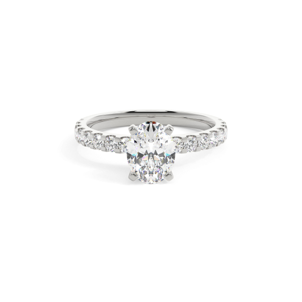 Radiant Solitaire With Side Stones Engagement Ring