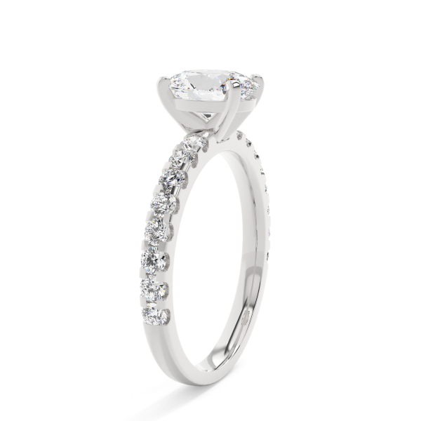 Radiant Solitaire With Side Stones Engagement Ring