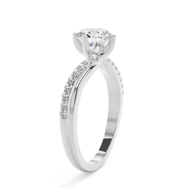 Round Infinity Solitaire Engagement Ring