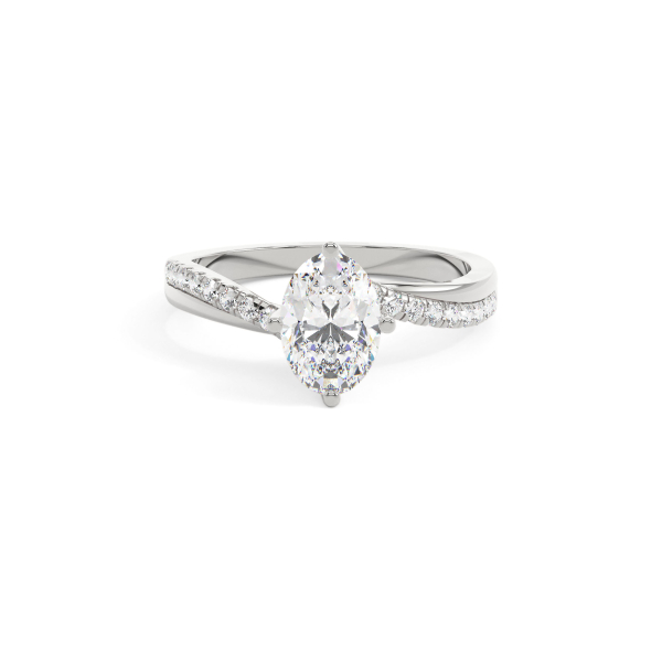 Oval Infinity Solitaire Engagement Ring