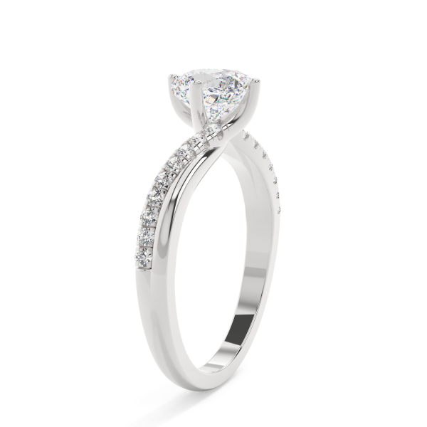 Cushion Infinity Solitaire Engagement Ring