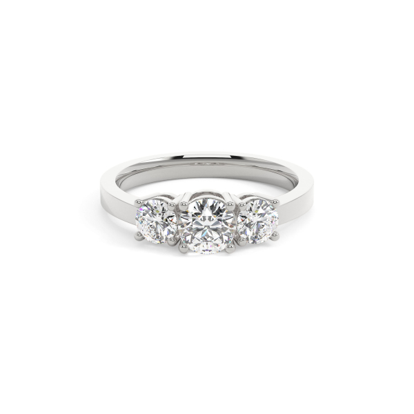 Round 4 Prong Trilogy Engagement Ring
