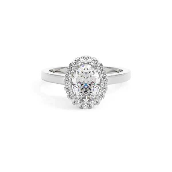 Oval Classic Halo Engagement Ring