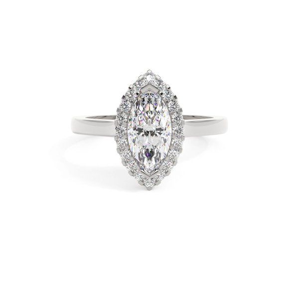 Marquise Classic Halo Engagement Ring