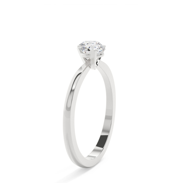 Round Delicate Two Stone Engagement Ring