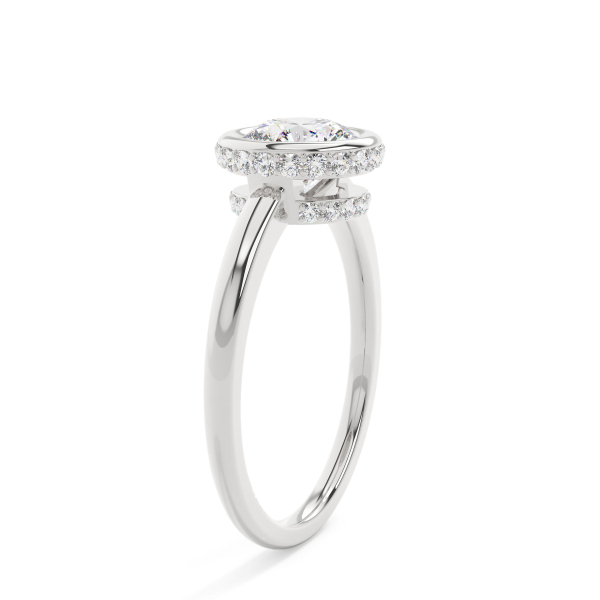 Round Full Bezel Solitaire Engagement Ring