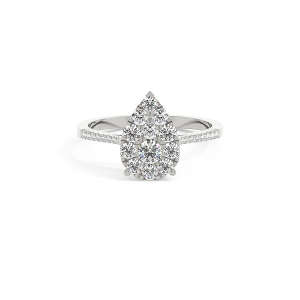 Round Classic Cluster Engagement Ring