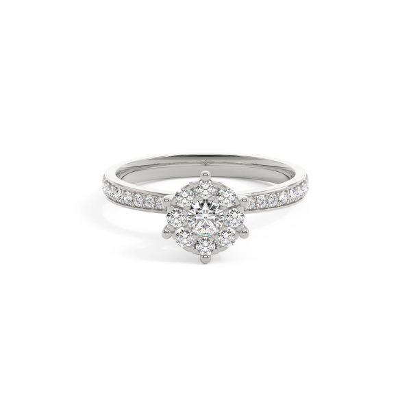 Round Grand Cluster Engagement Ring