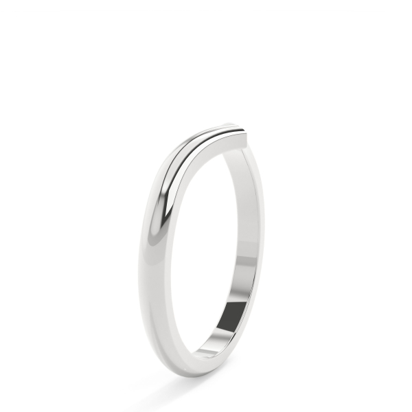 Shaped Plain Wedding Ring