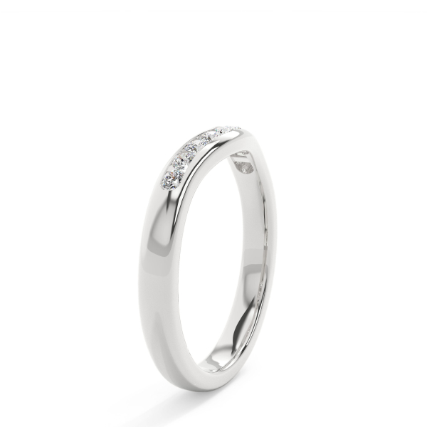 Round Modern Pave Wedding Ring