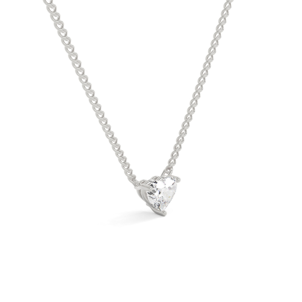 Heart Prong Setting Solitaire Pendant