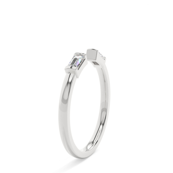 Baguette Open Double Stone Everyday Ring
