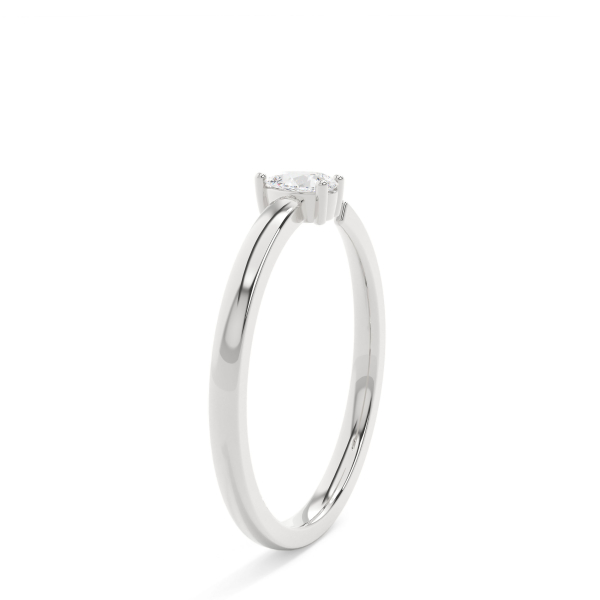 Pear Open Solitaire Everyday Ring