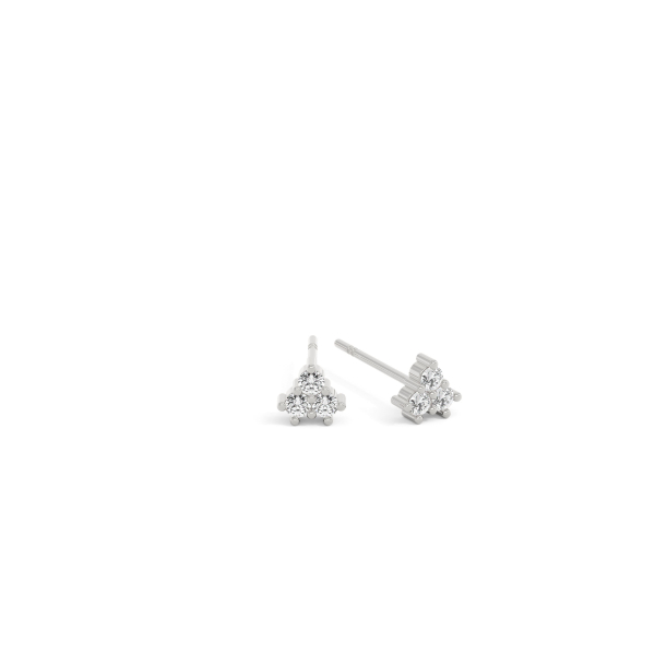 Round Triangle Studs Earrings