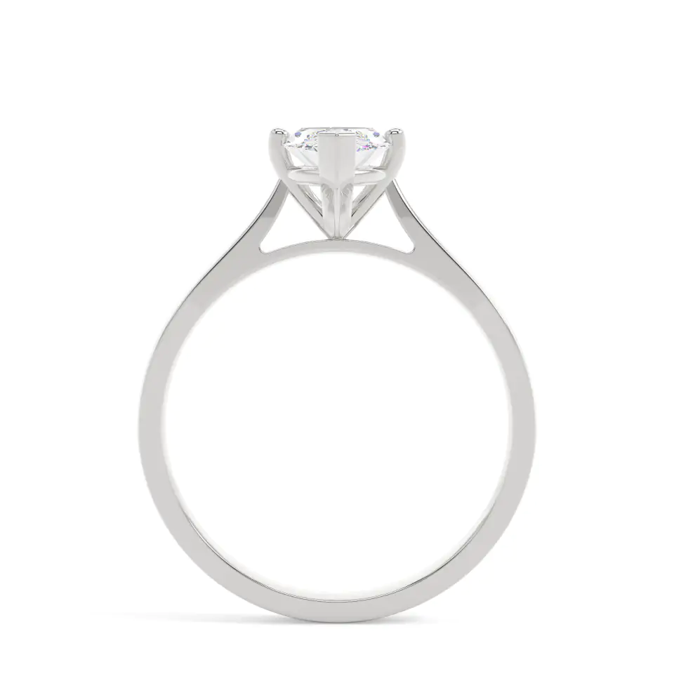 18k White Gold Marquise Classic Solitaire Engagement Ring