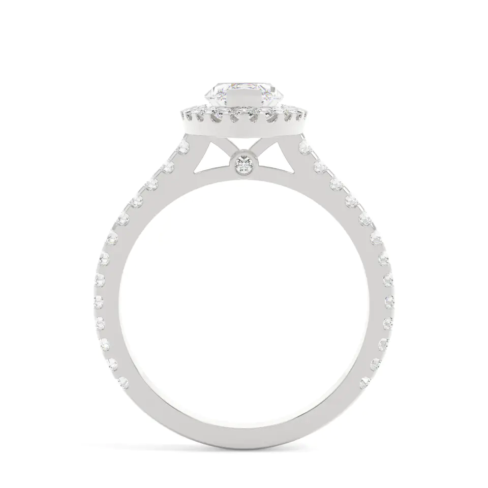18k White Gold Marquise Grand Halo Engagement Ring